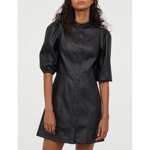 Black H&M Faux Leather Dress